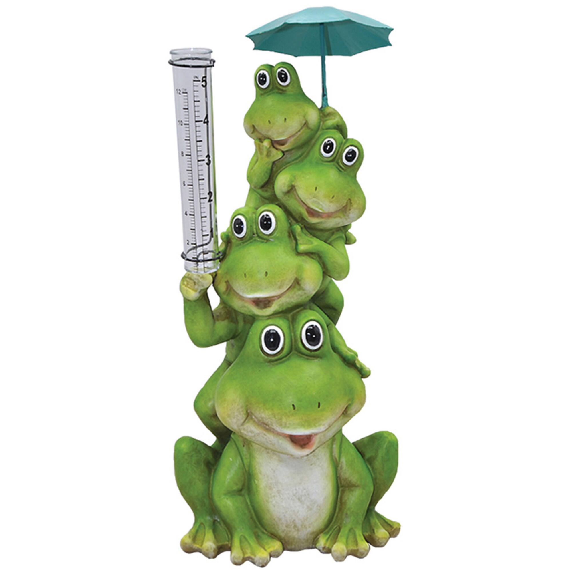 Santa's Workshop 14" Frog Rain Gauge Accent